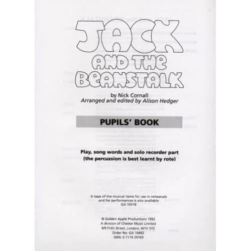Cornall, Nick - Jack And The Beanstalk (Cassette)