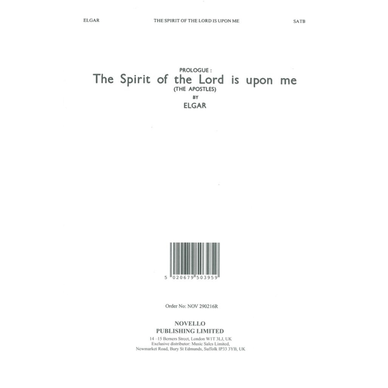 Elgar, Edward - The Spirit Of The Lord Is Upon Me