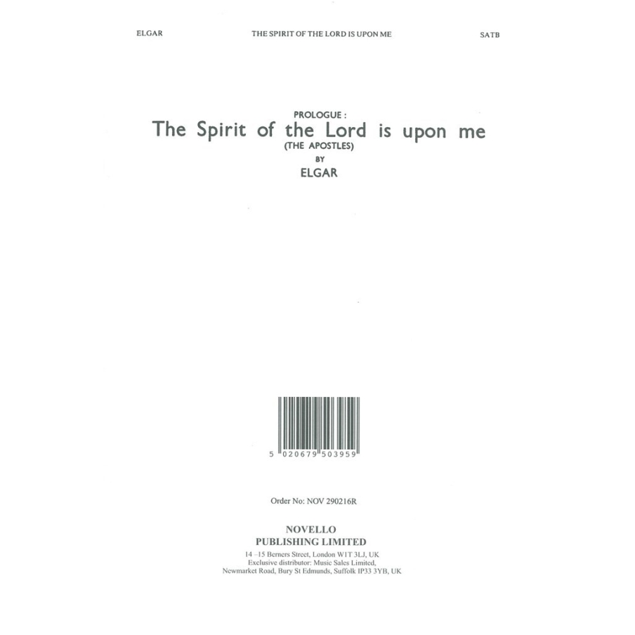 Elgar, Edward - The Spirit Of The Lord Is Upon Me