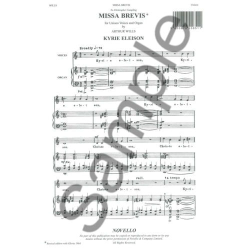 Wills, Arthur - Missa Brevis