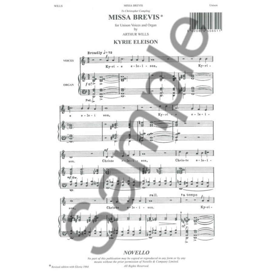 Wills, Arthur - Missa Brevis