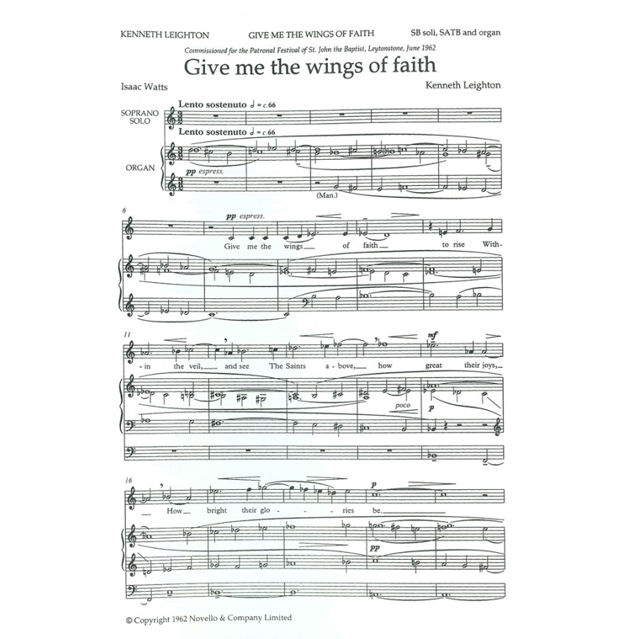 Leighton, Kenneth - Give Me The Wings Of Faith