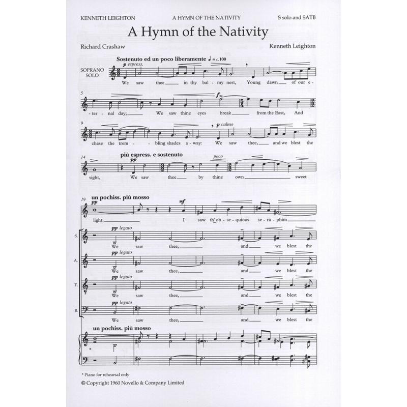 Leighton, Kenneth - A Hymn Of The Nativity