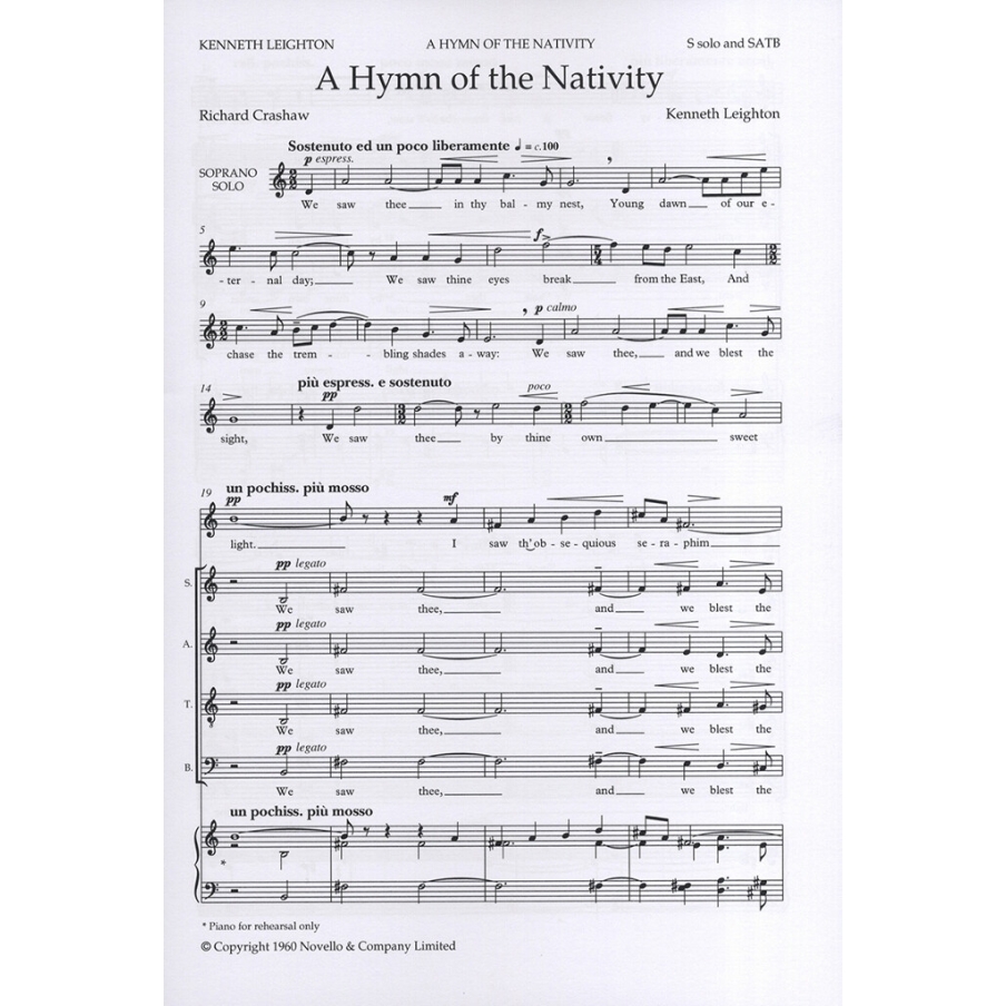 Leighton, Kenneth - A Hymn Of The Nativity