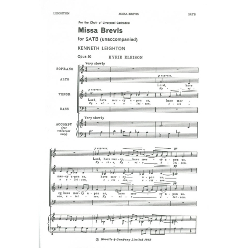 Leighton, Kenneth - Missa...