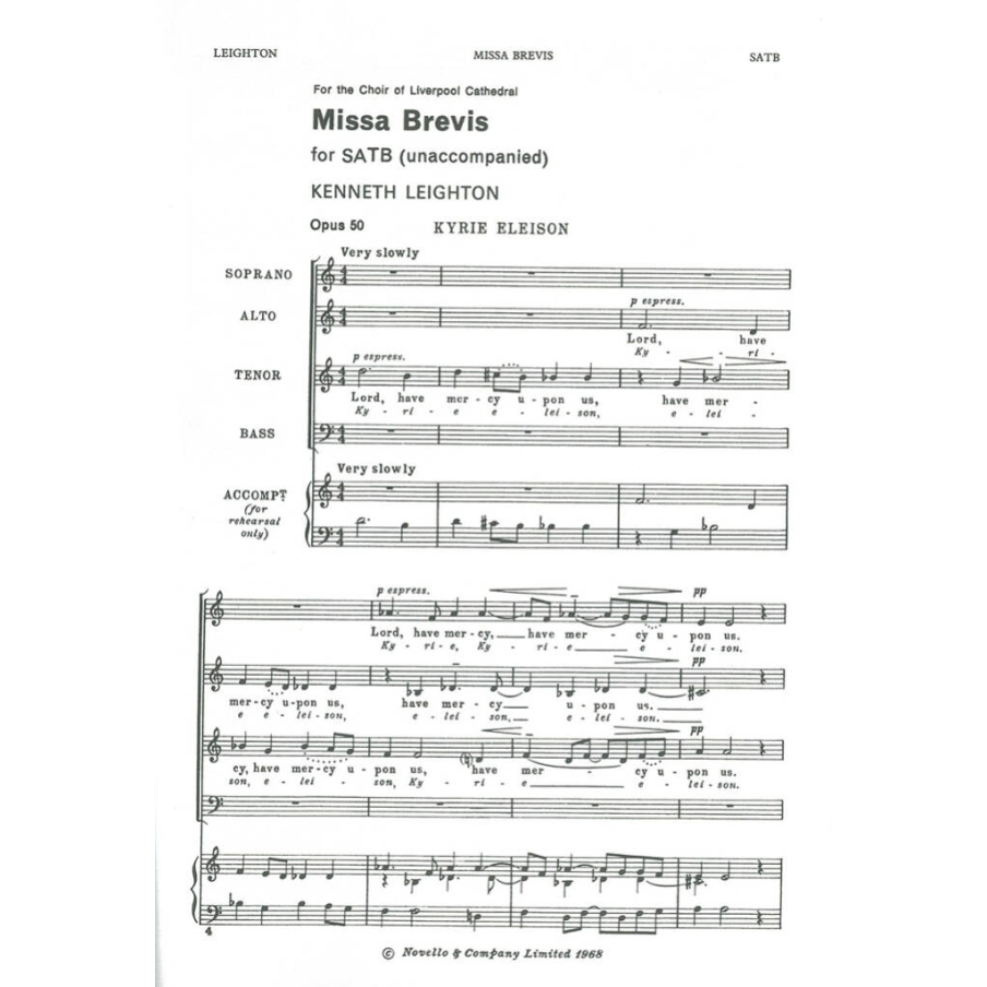 Leighton, Kenneth - Missa Brevis