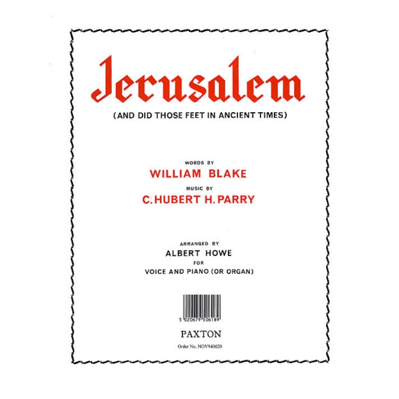 Parry, Hubert - Jerusalem (Voice/Organ)