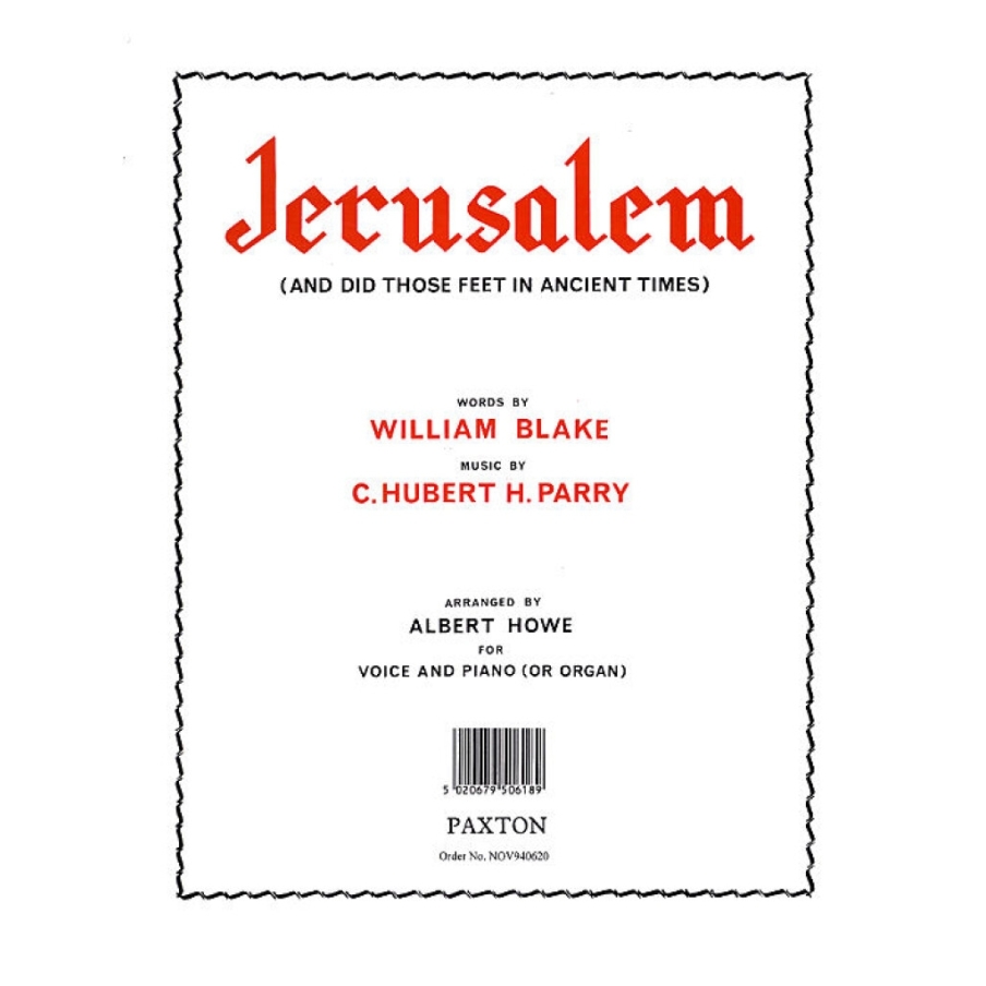 Parry, Hubert - Jerusalem (Voice/Organ)