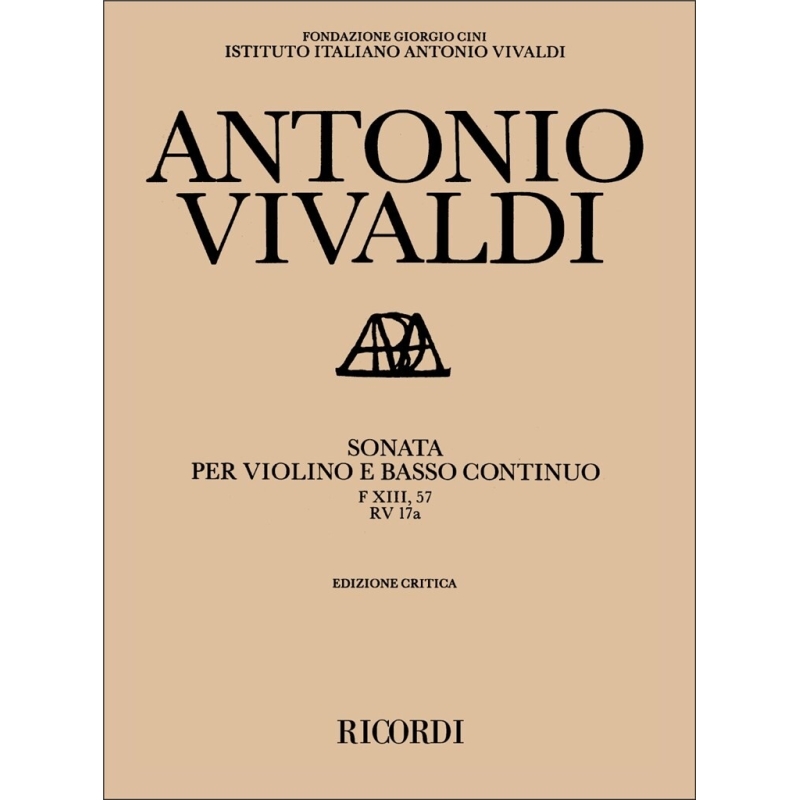 Vivaldi, Antonio - Sonata per Violino e BC in Mi Min. Rv 17A