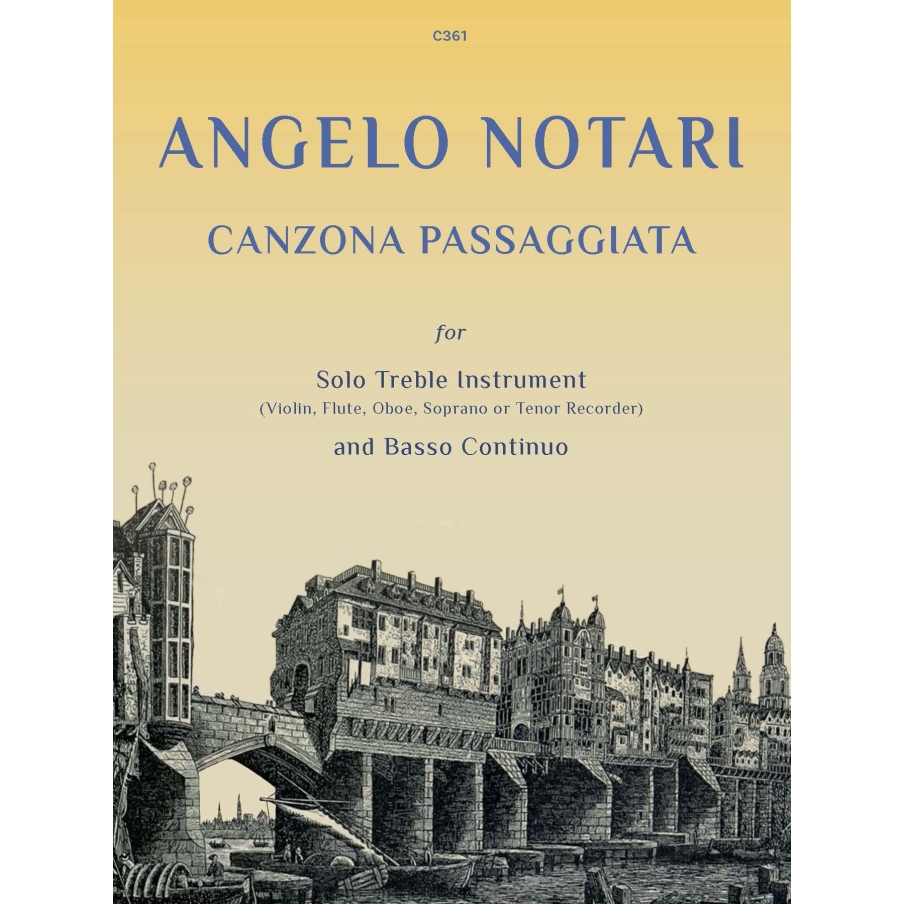 Notari, Angelo: Canzona Passaggiata for Solo Treble Instrument & Piano
