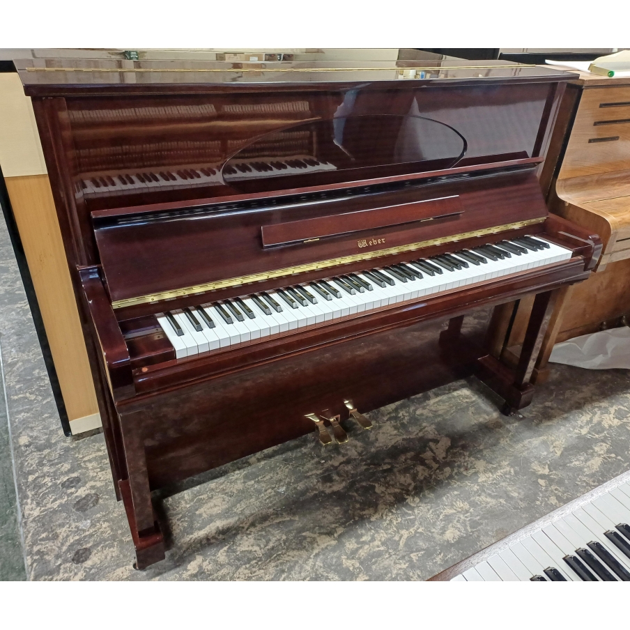 Pre-owned Weber Traditional Upright Piano in Mahogany Polyester