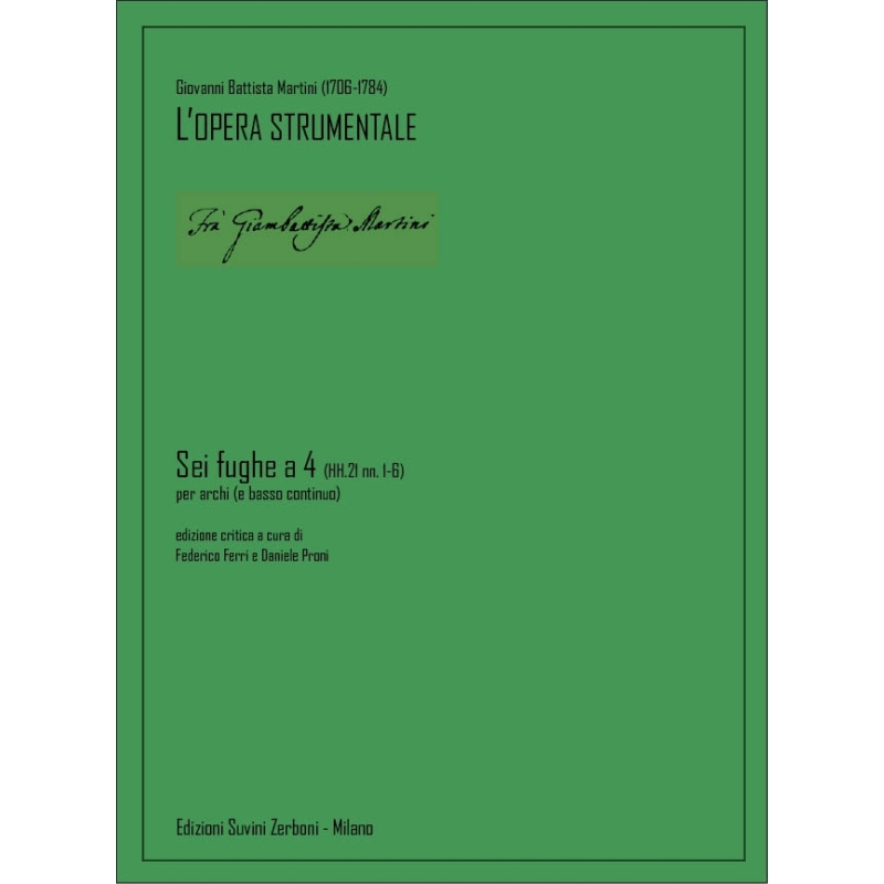 Martini, Giovanni Battista - Sei fughe a 4 (HH.21 nn. 1-6)