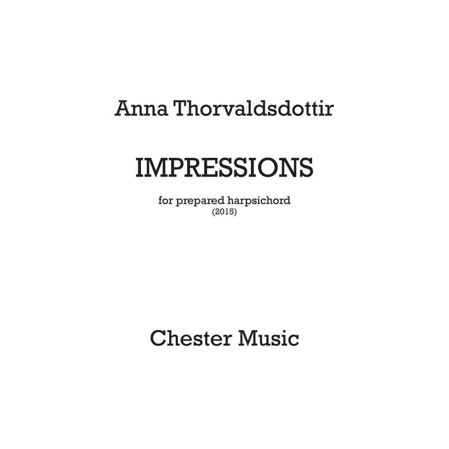Thorvaldsdottir, Anna - Impressions