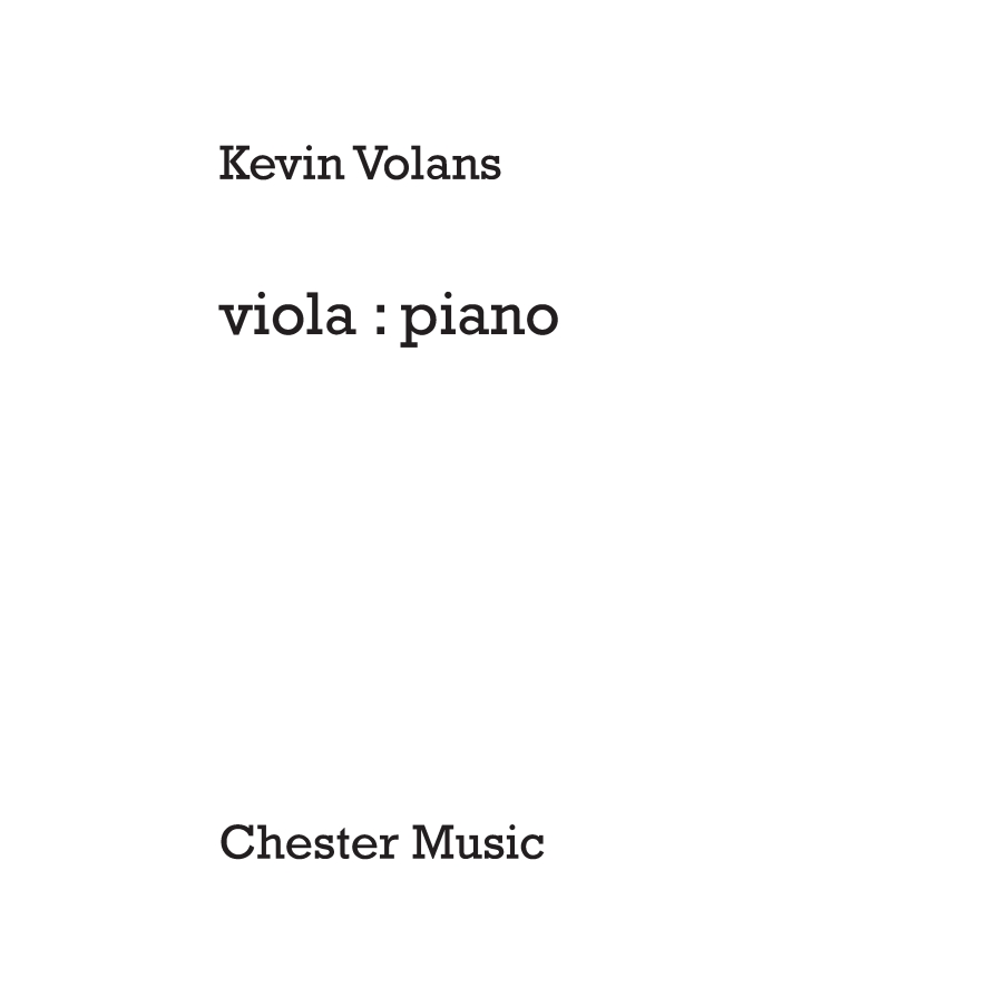 Volans, Kevin - viola:piano