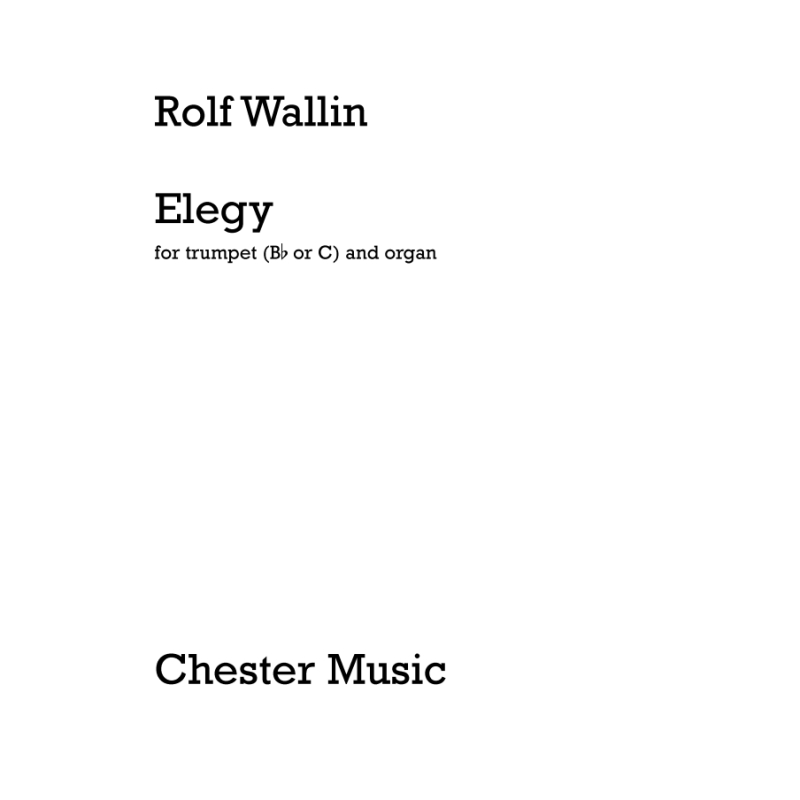 Wallin, Rolf - Elegy for Trumpet and Organ