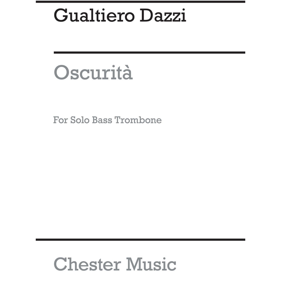 Dazzi, Gualtiero - Oscurita Solo Bass Trombone