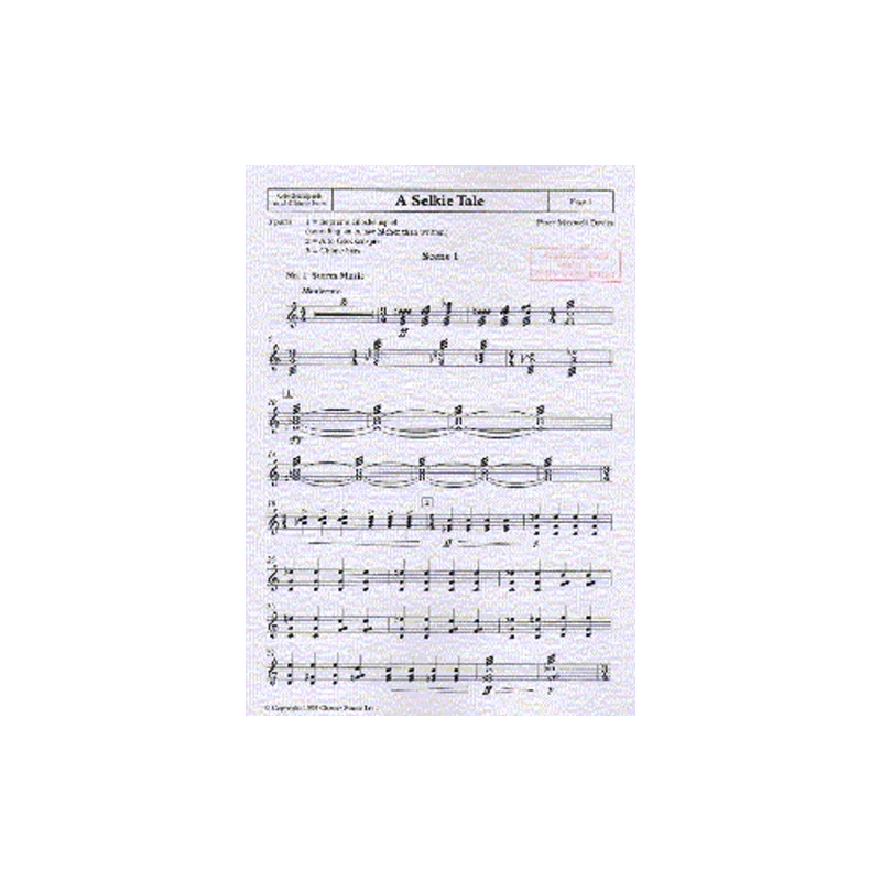 Davies, Peter Maxwell - A Selkie Tale - Glockenspiel and Chime Bars