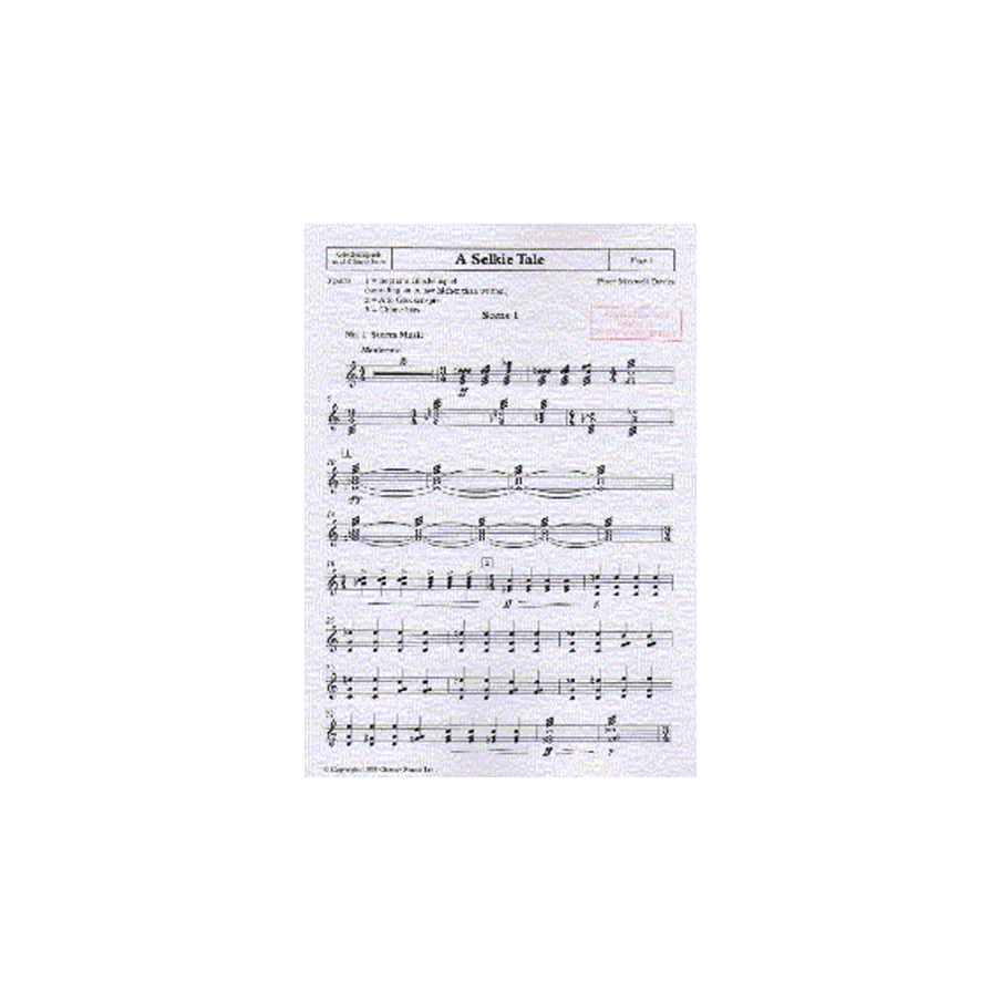 Davies, Peter Maxwell - A Selkie Tale - Glockenspiel and Chime Bars