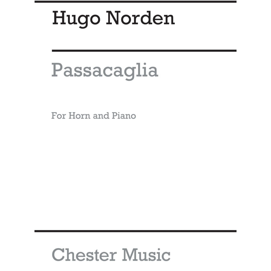Norden, Hugo - Passacaglia for Horn and Piano