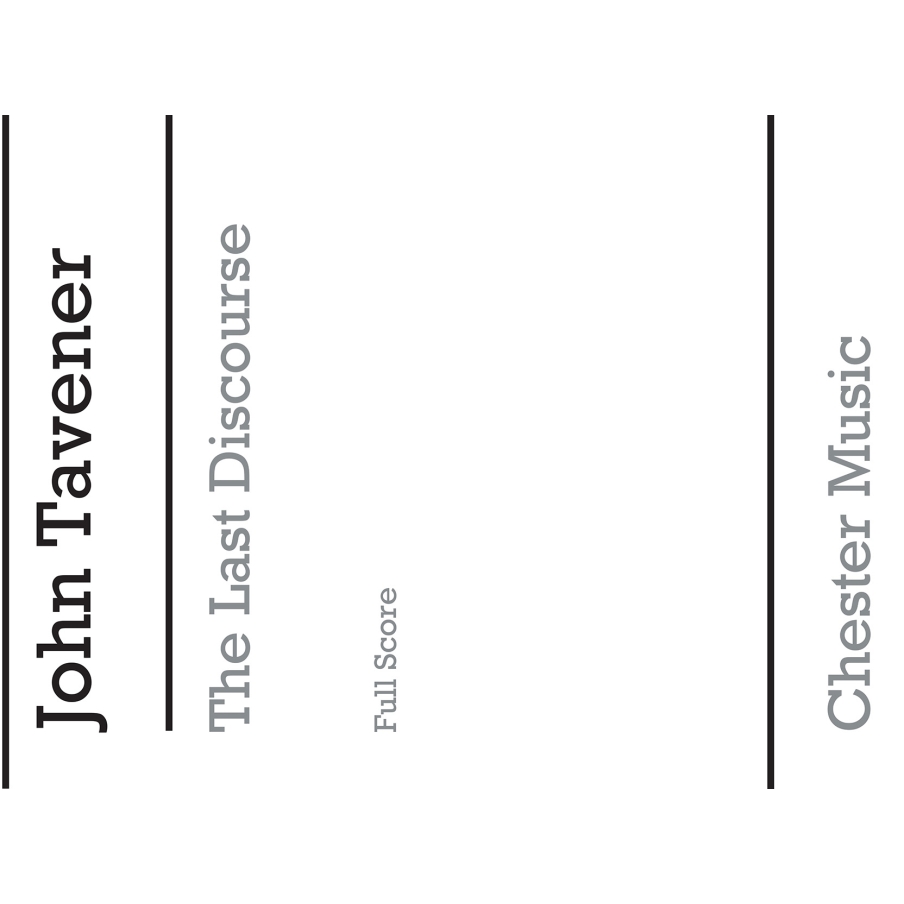 Tavener, John - The Last Discourse