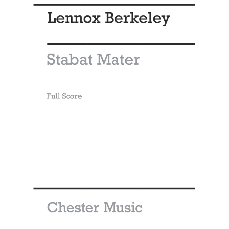 Berkeley, Lennox - Stabat Mater Op.28 (Full Score)