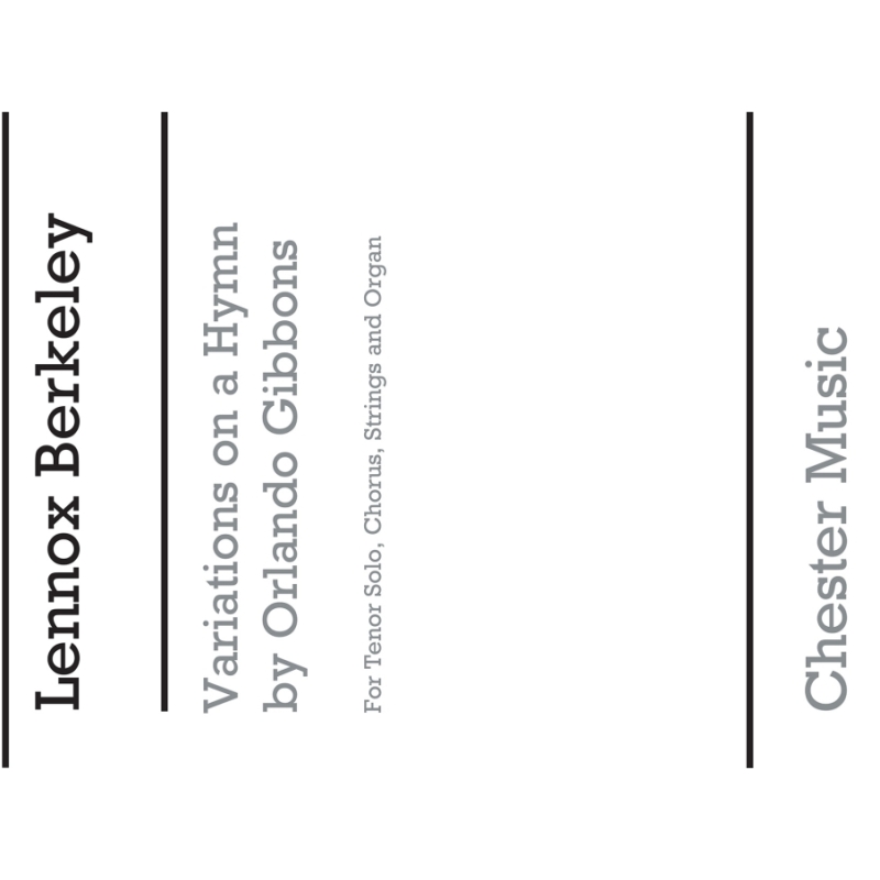 Berkeley, Lennox - Variations On A Hymn By Gibbons Op.35