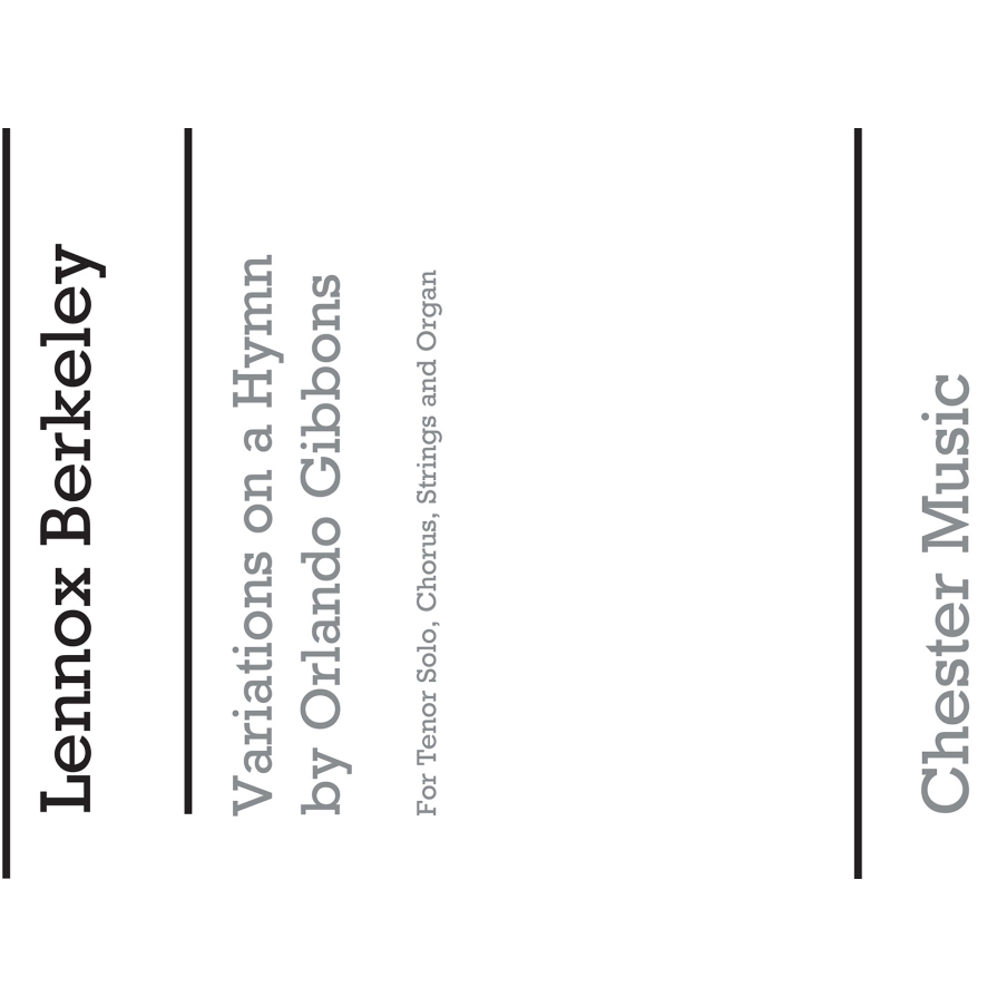 Berkeley, Lennox - Variations On A Hymn By Gibbons Op.35