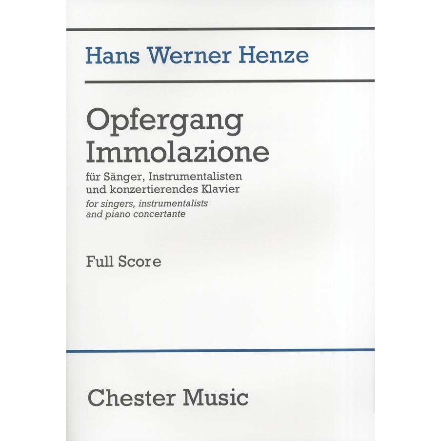 Henze, Hans Werner - Opfergang Immolazione (Full Score)