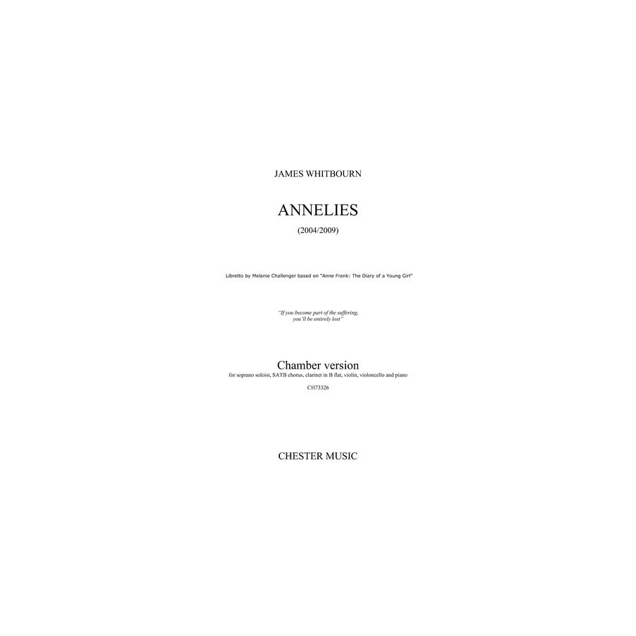 Whitbourn, James - Annelies (Chamber Version)