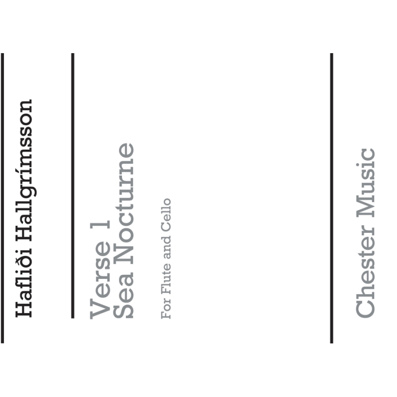 Hallgrímsson, Haflidi - Verse 1 for Flute and Cello