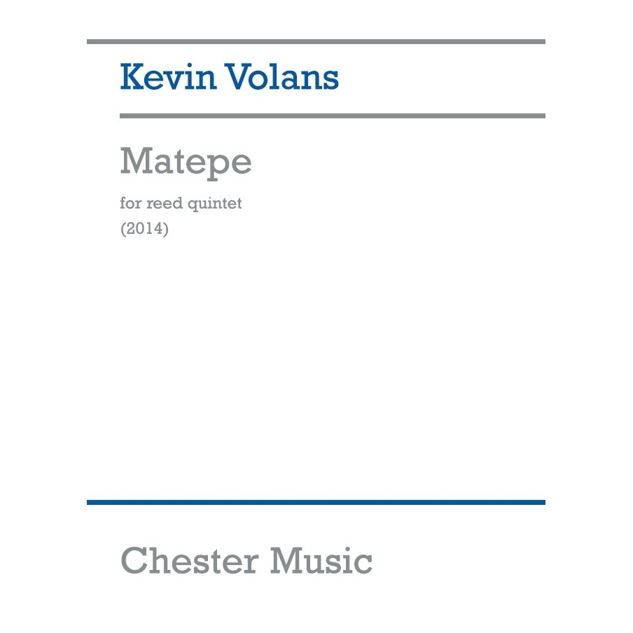 Volans, Kevin - Matepe For Reed Quintet