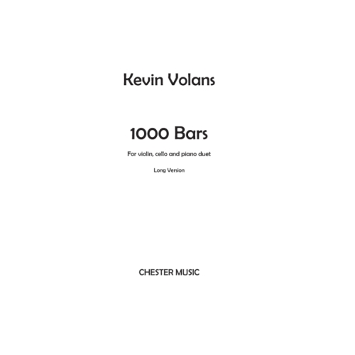 Volans, Kevin - 1000 Bars...