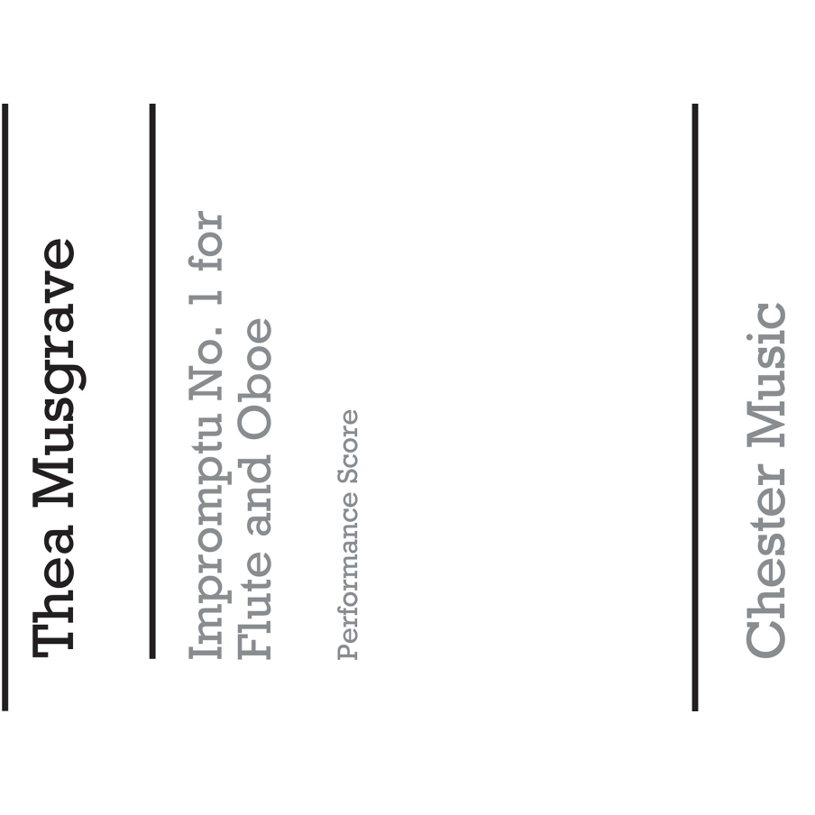 Musgrave, Thea - Impromptu No.1 For Flute And Oboe