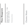 Musgrave, Thea - Impromptu No.1 For Flute And Oboe