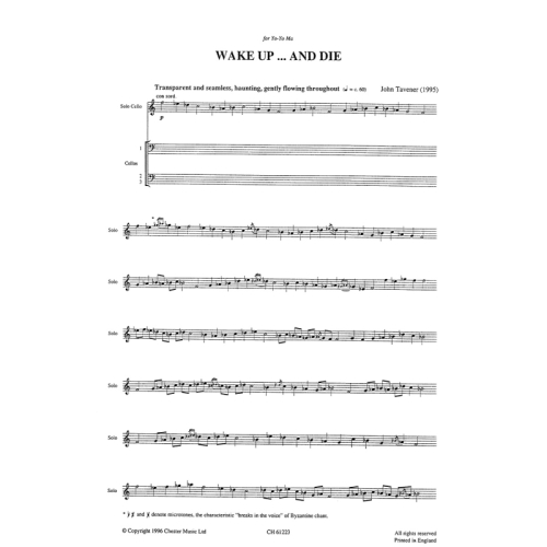 Tavener, John - Wake Up And...