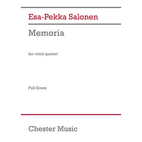 Salonen, Esa-Pekka - Memoria for Wind Quintet
