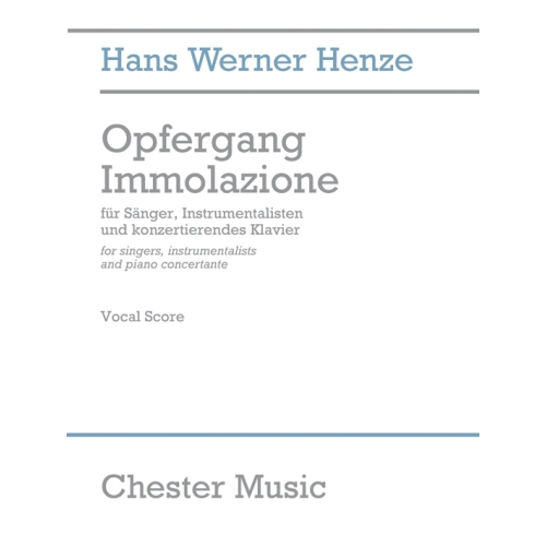 Henze, Hans - Opfergang Immolazione