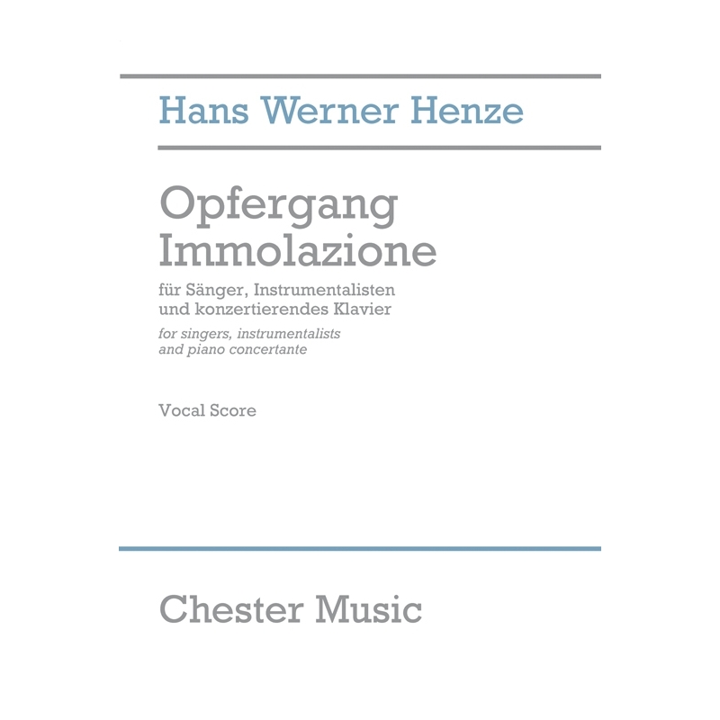 Henze, Hans - Opfergang Immolazione