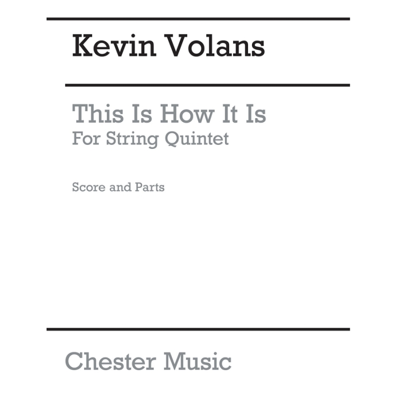 Volans, Kevin - This Is How It Is