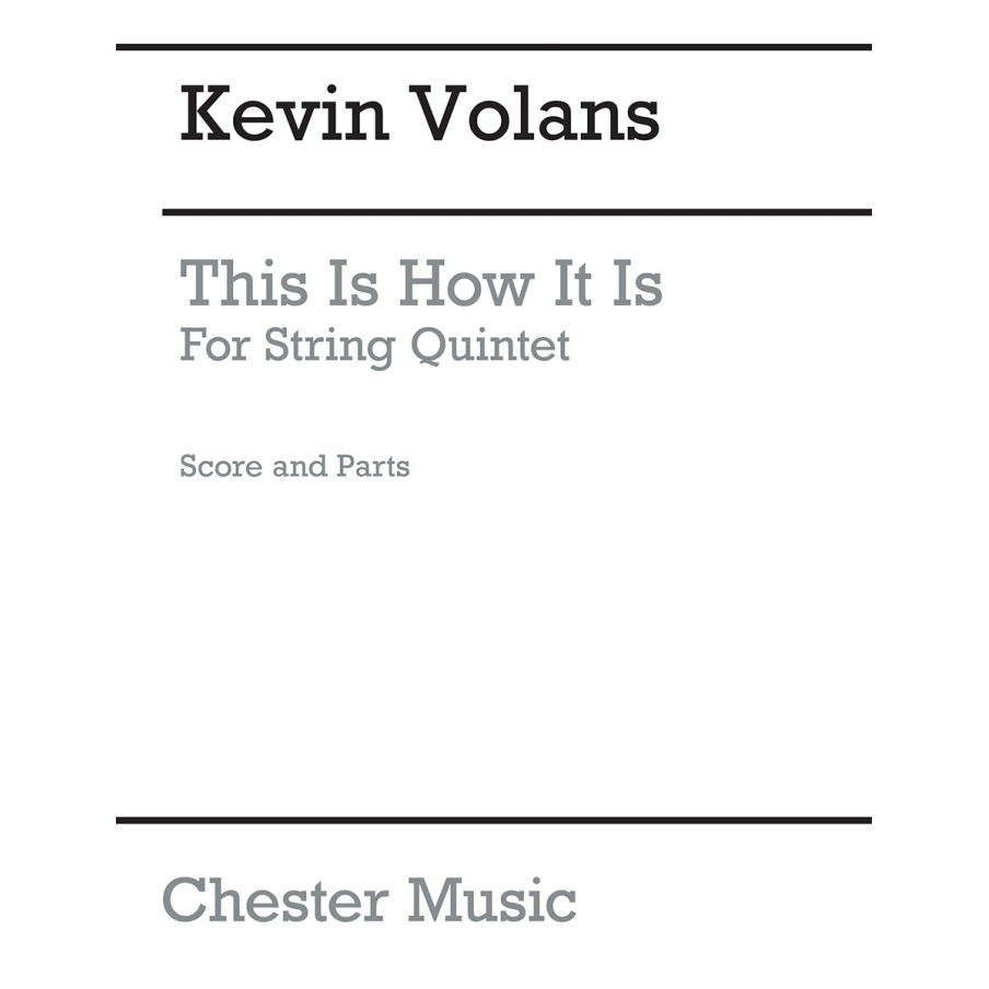 Volans, Kevin - This Is How It Is