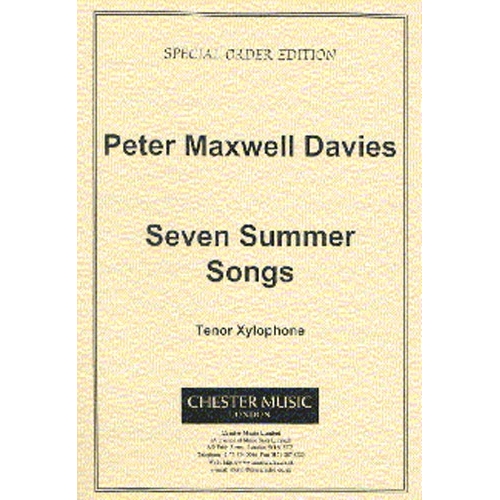 Davies, Peter - Seven Summer Songs - Tenor Xylophone