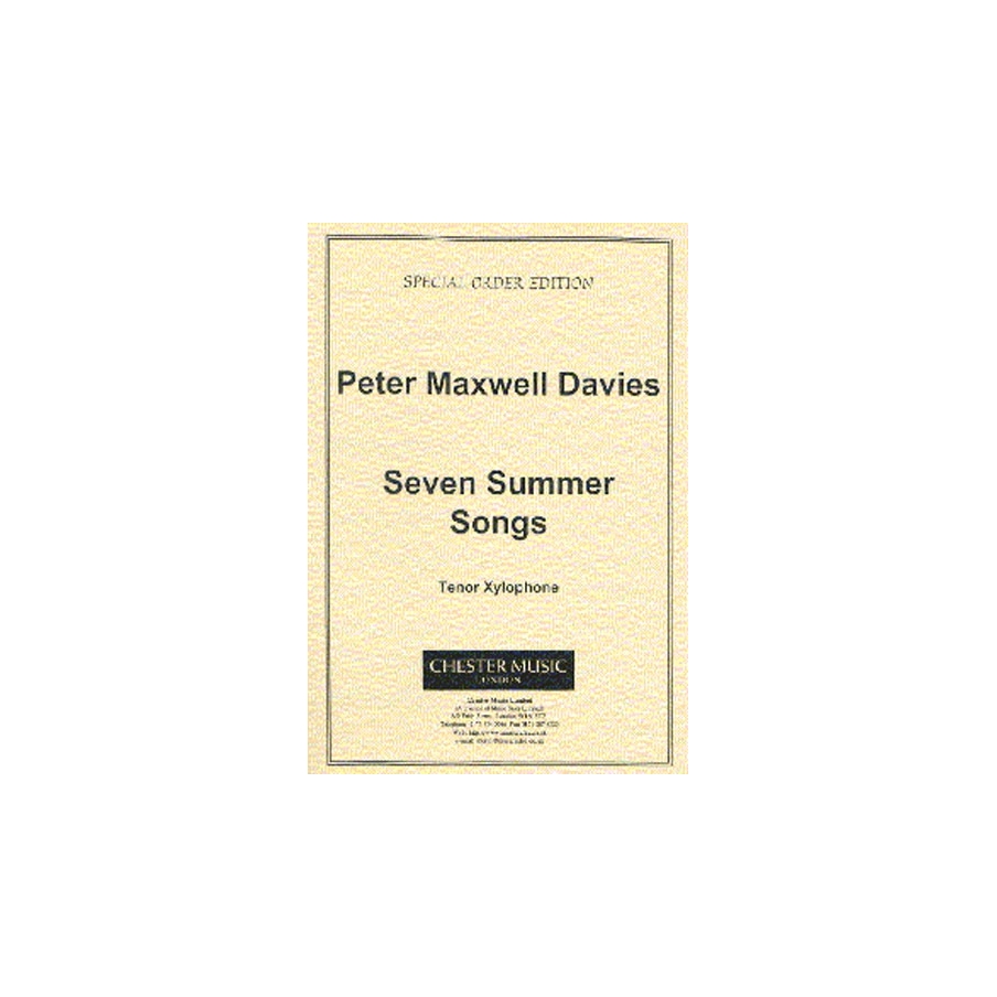 Davies, Peter - Seven Summer Songs - Tenor Xylophone