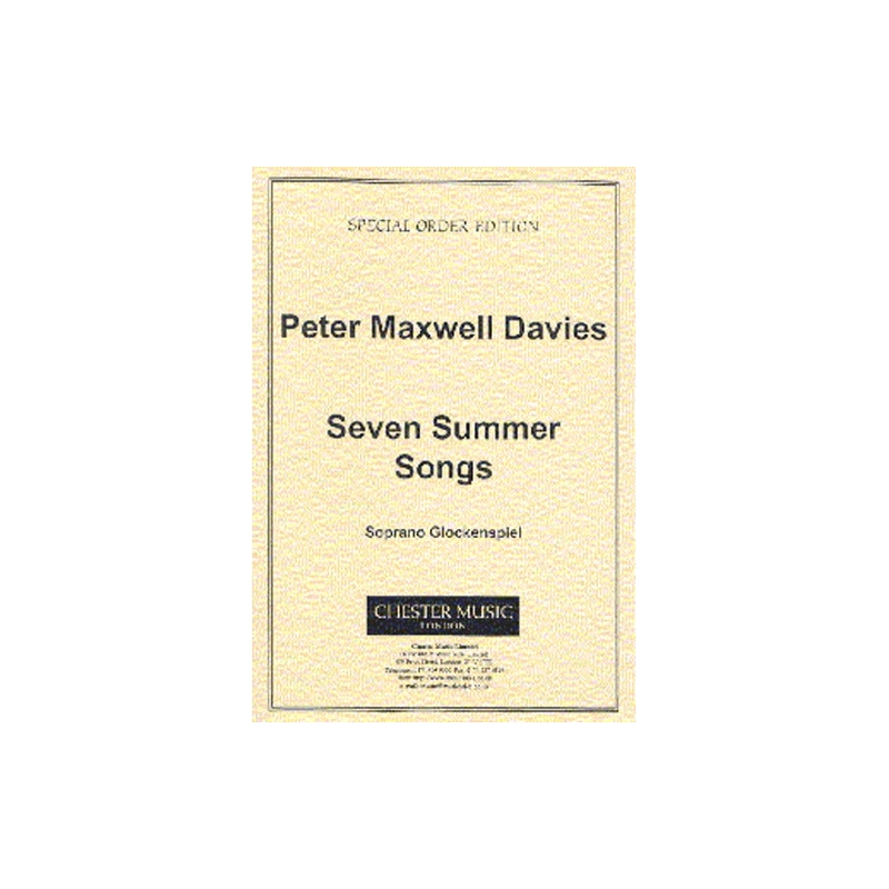 Davies, Peter - Seven Summer Songs - Soprano Glockenspiel