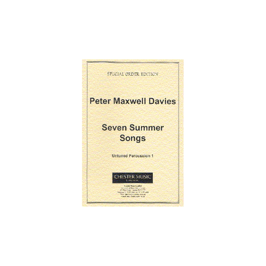 Davies, Peter - Seven Summer Songs - Untuned Percussion 1