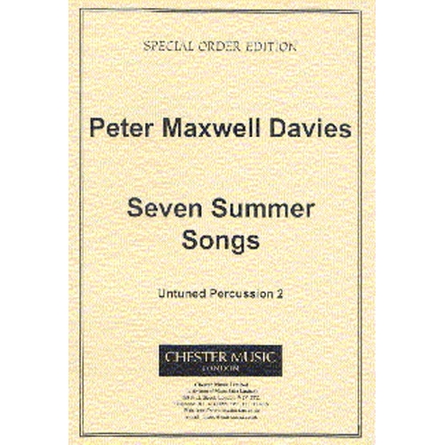 Davies, Peter - Seven Summer Songs - Untuned Percussion 2