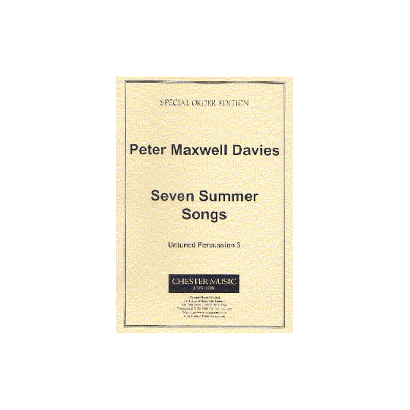 Davies, Peter - Seven Summer Songs - Untuned Percussion 3
