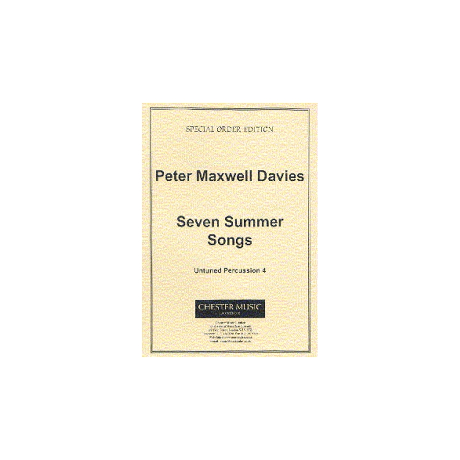 Davies, Peter - Seven Summer Songs - Untuned Percussion 4