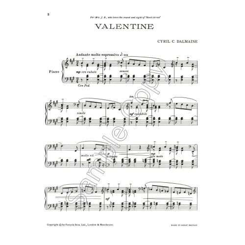Valentine - Piano Solo - Cyril Dalmaine