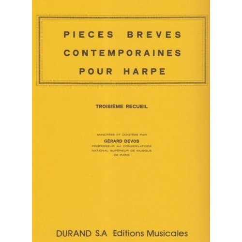 Pièces brèves contemporaines pour harpe Vol. 3