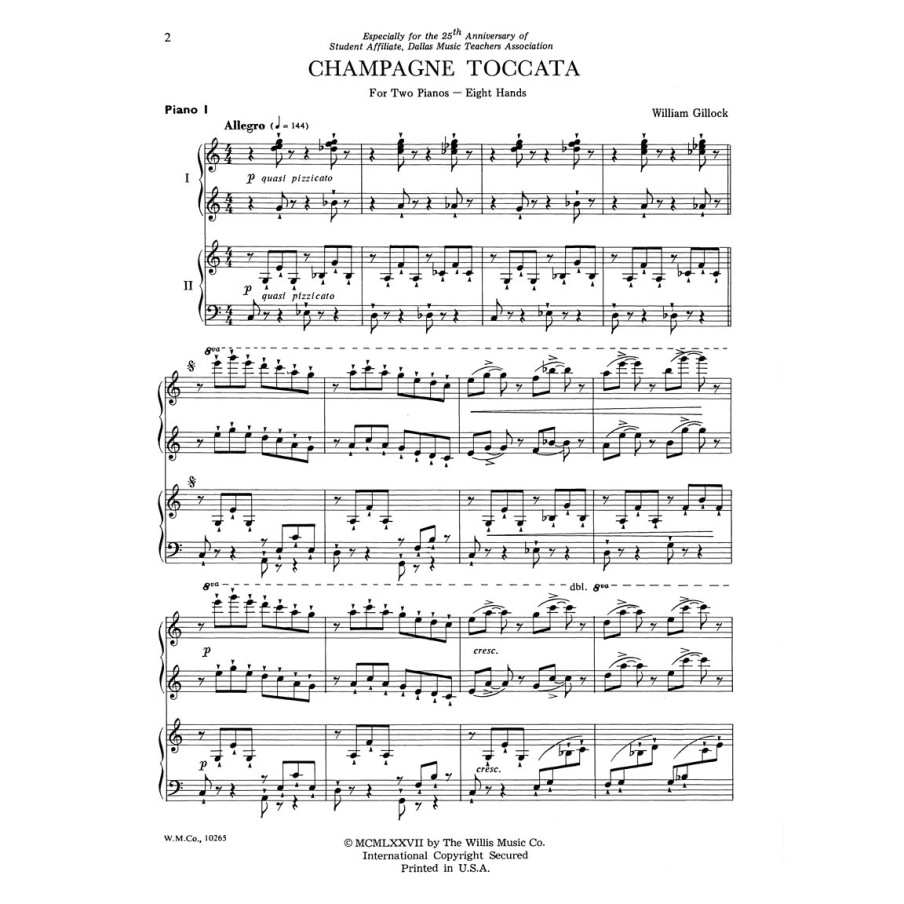 Gillock, William - Champagne Toccata
